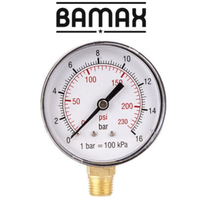 pressure-gauge-0-20bar14bottom-entry-63mm TRENT COMPRESSOR PRESSURE GAUGE 0-20BAR1/4BOTTOM ENTRY 63MM